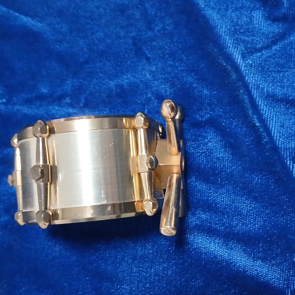 Antique Brass Drum Desk Analog Thermometer Made in France - Picture 4 of 12